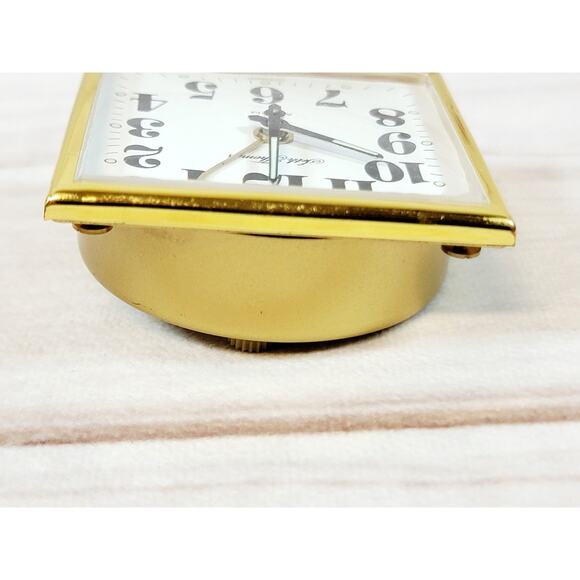 Vintage Seth Thomas Travel Alarm Clock Brown Case Germany READ - Picture 8 of 16